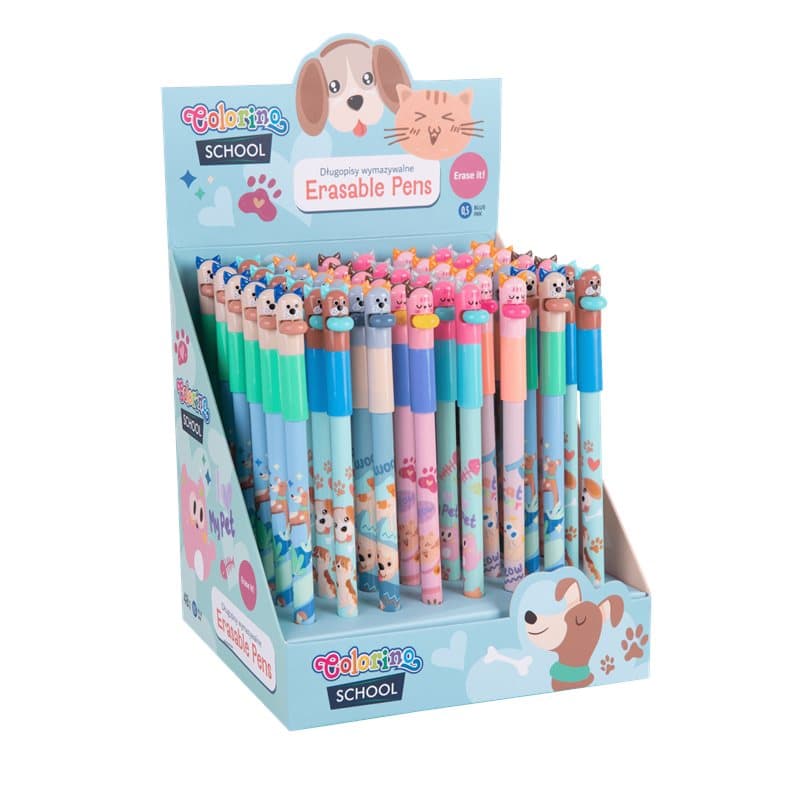 Erasable Pens Dogs And Kitties 48 Pcs