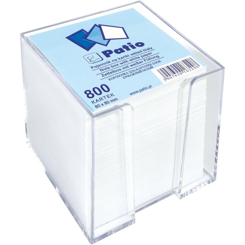 Note box with white paper