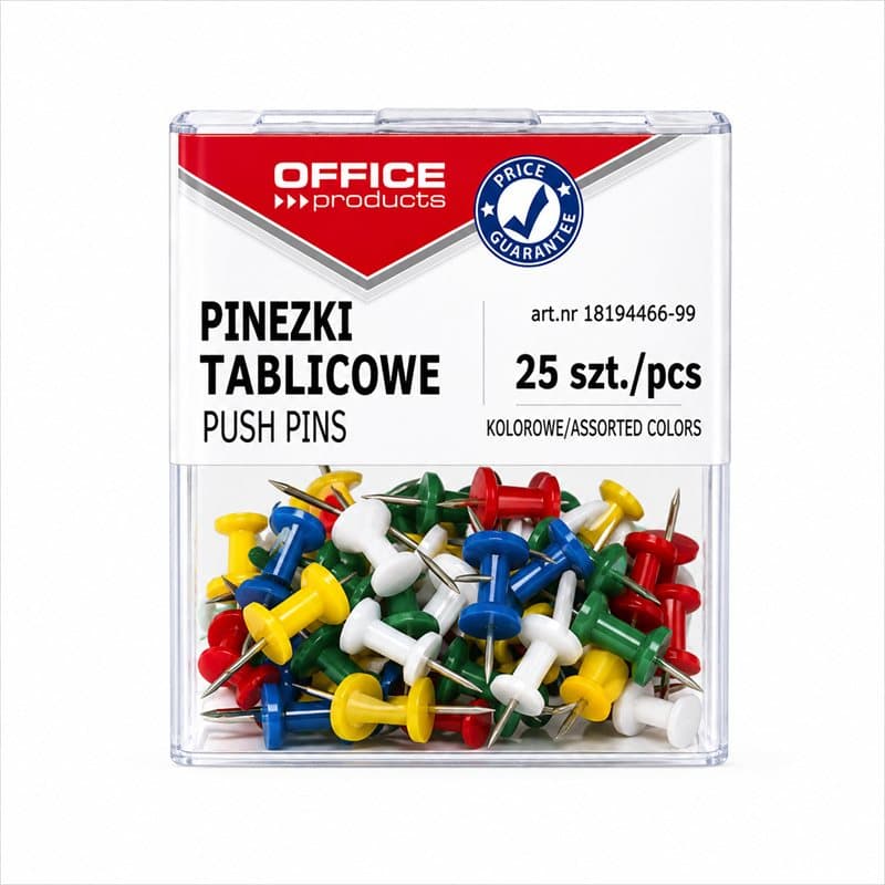 Push Pins Coloured 25pcs