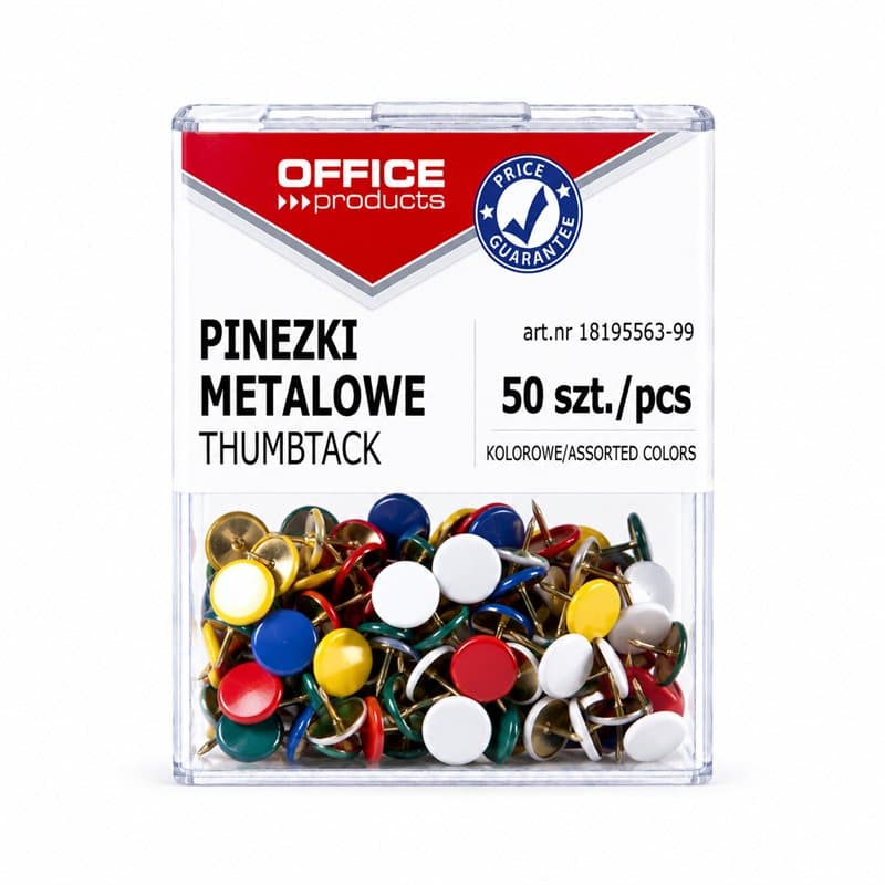 Thumb Tacks Coloured 50pcs