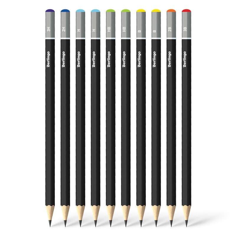 10pck Graded Pencils, 3H-3B