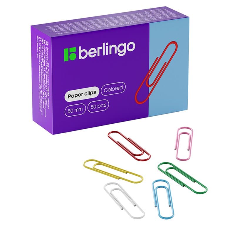 Paper Clips 50 mm,assorted, 50 pcs