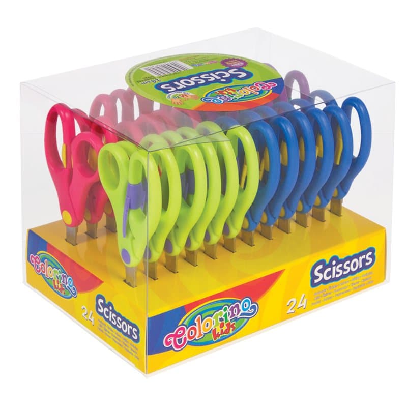 Scissors 14 Cm With Stopper 24 Pcs