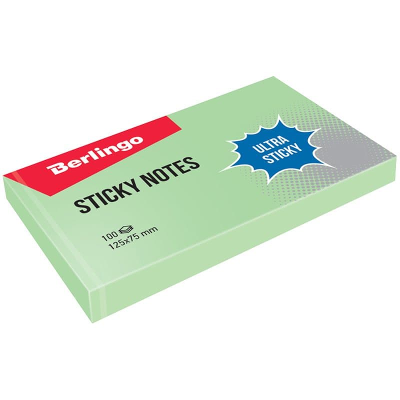 Berlingo Sticky Notes 125 x 75 mm Green