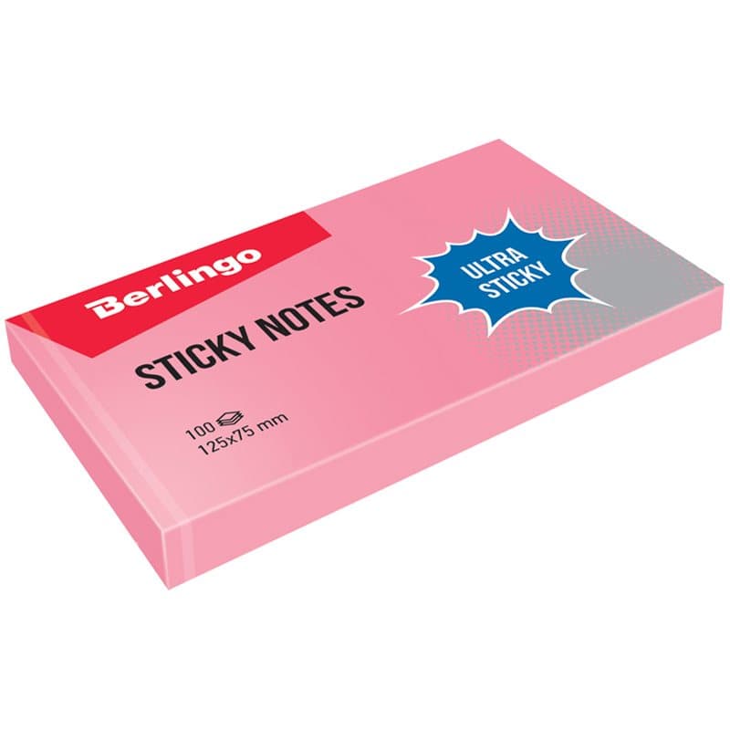 Berlingo Sticky Notes 125 x 75 mm Pink