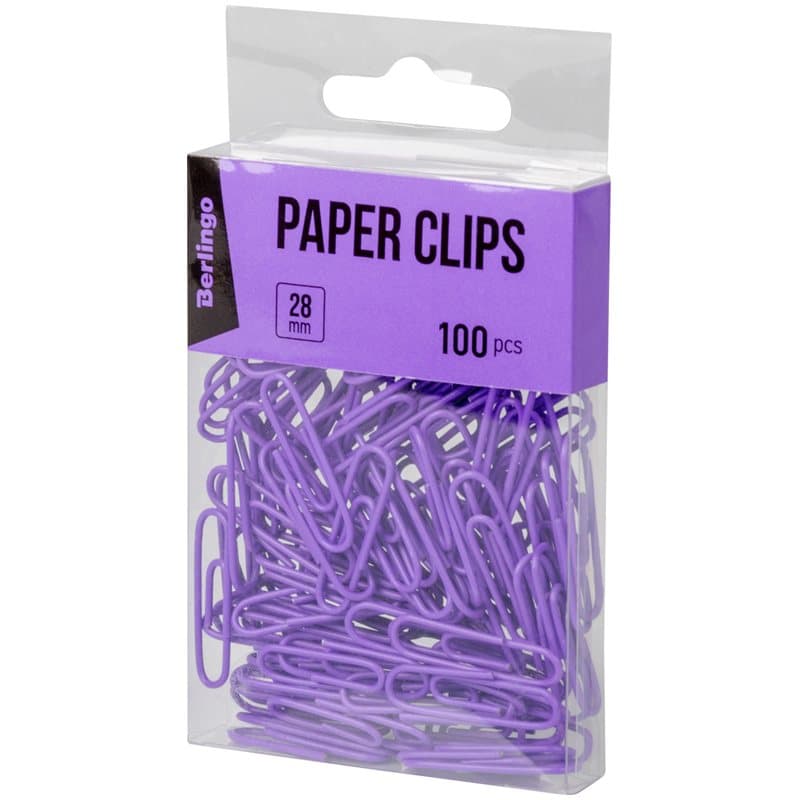 Paper Clips 28mm, Purple,100 pc