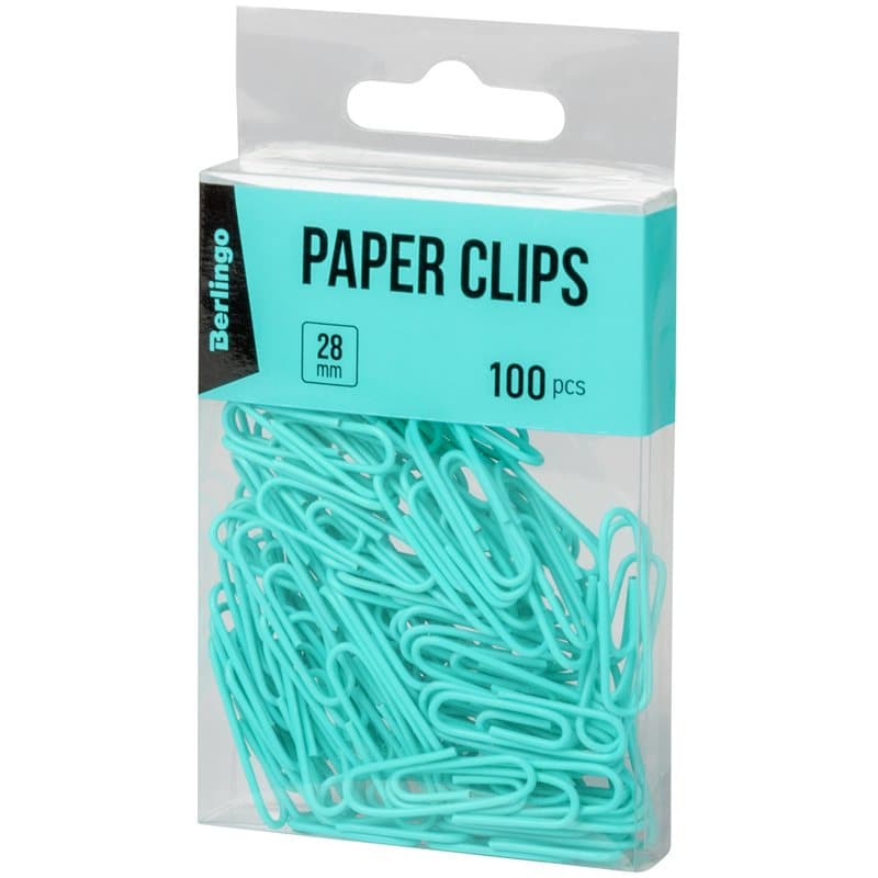 Paper Clips 28mm, Blue,100 pc