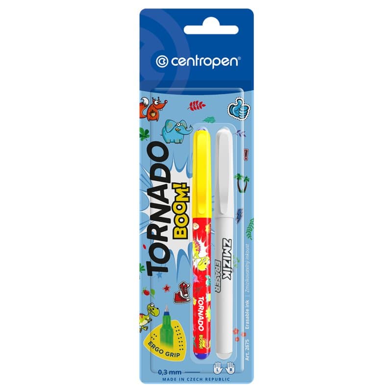 Tornado Boom Pen + Eraser Blister