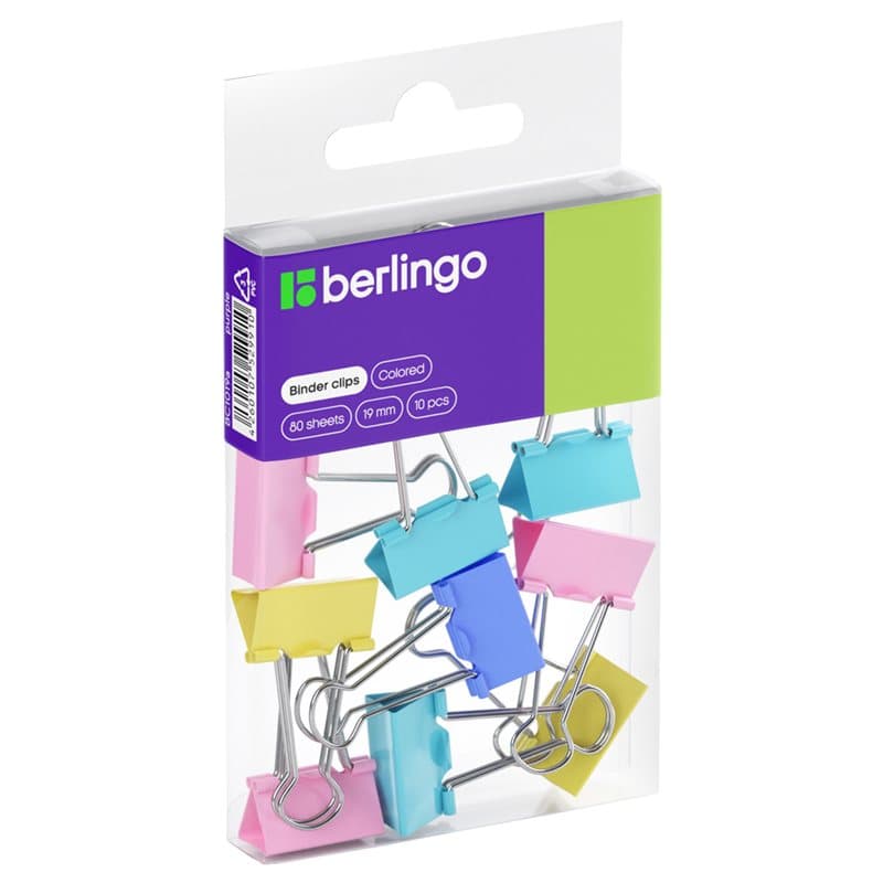 Binder Clips19 mm X 10 pcs Pastel