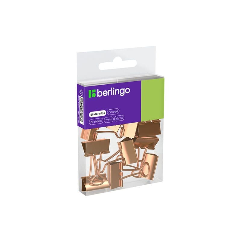 Binder Clips 19 mm X 10 pcs Rose Gold