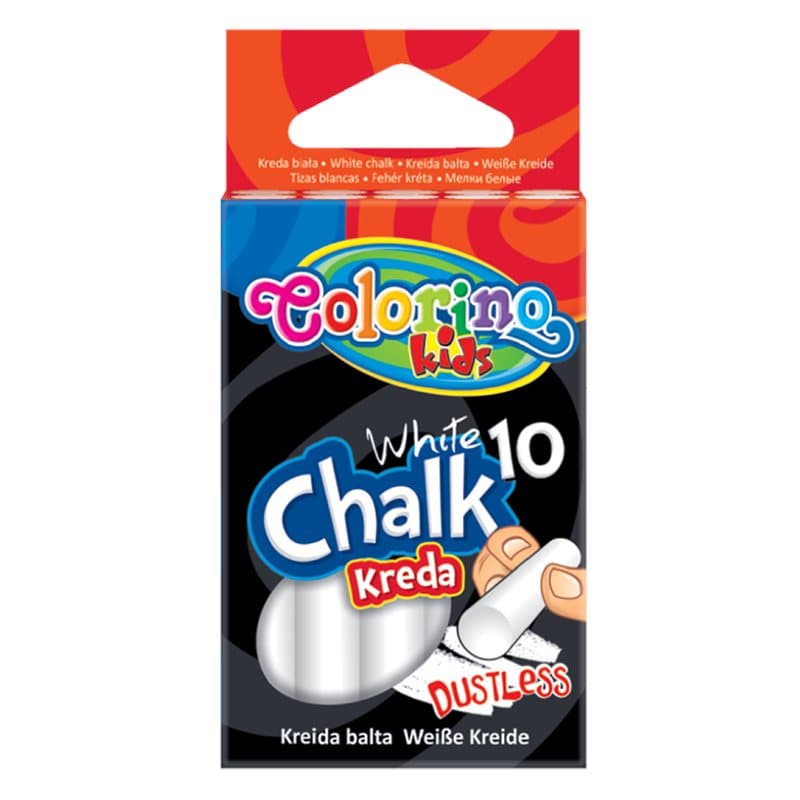 Dustless Chalk White 10 Pcs