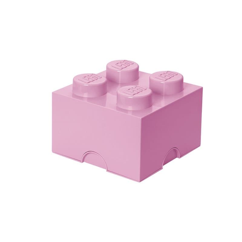 Lego Storage Brick 4 - Light Pink