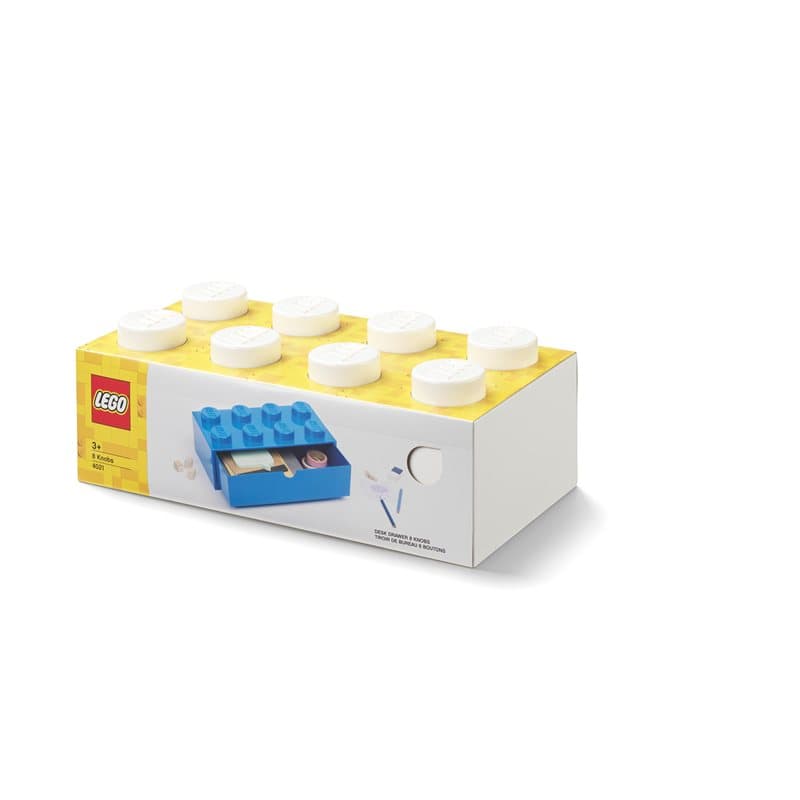 Lego Desk Drawer 8 - White