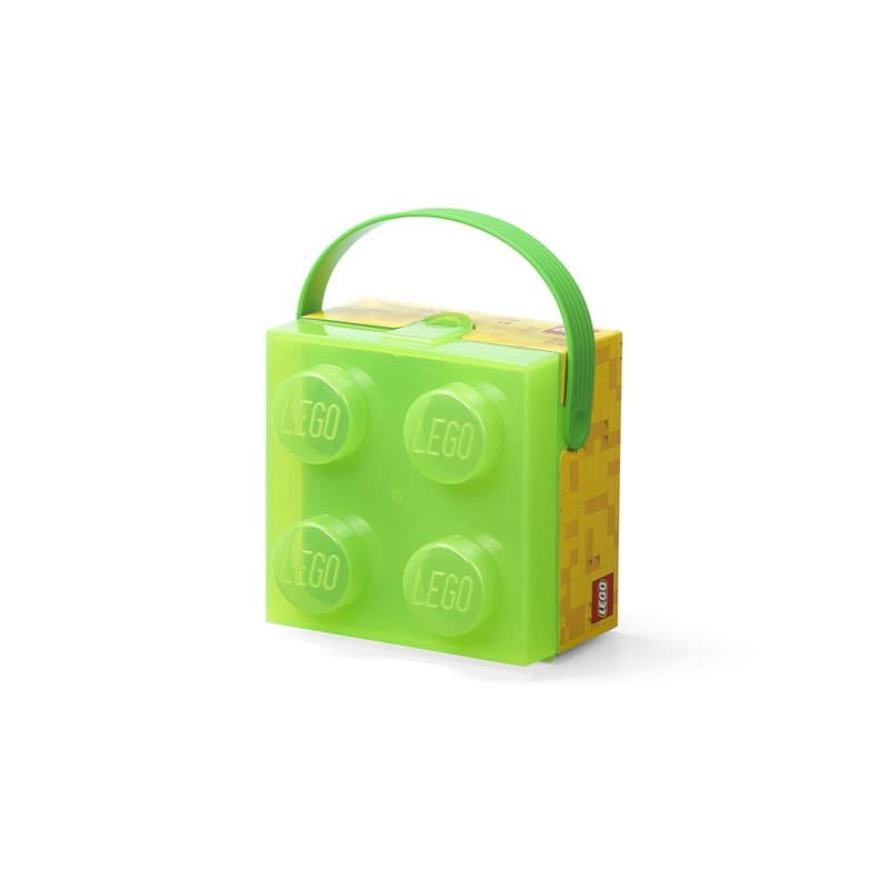 Lego Box W. Handle Translucent Green