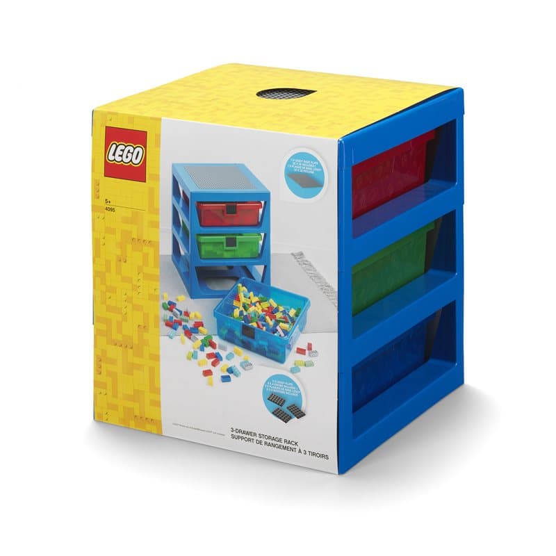 Lego 3-Drawer Storage Rack - Blue
