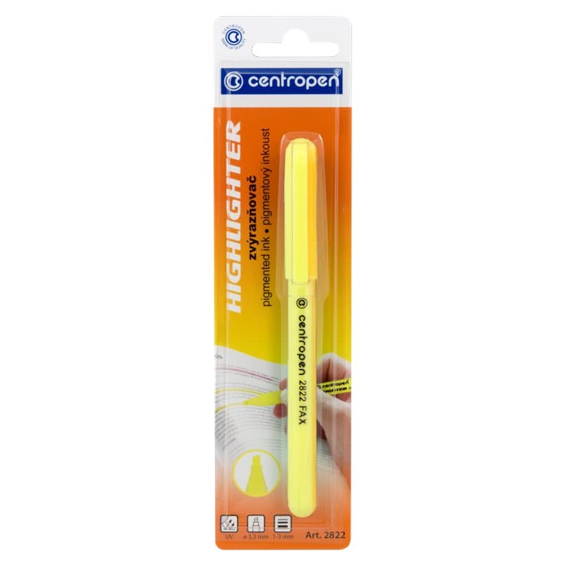 Highlighter Slim Yellow Blister