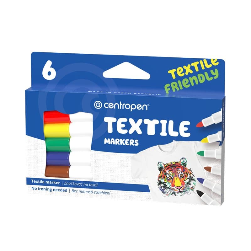 Textile Marker Slim 6pck
