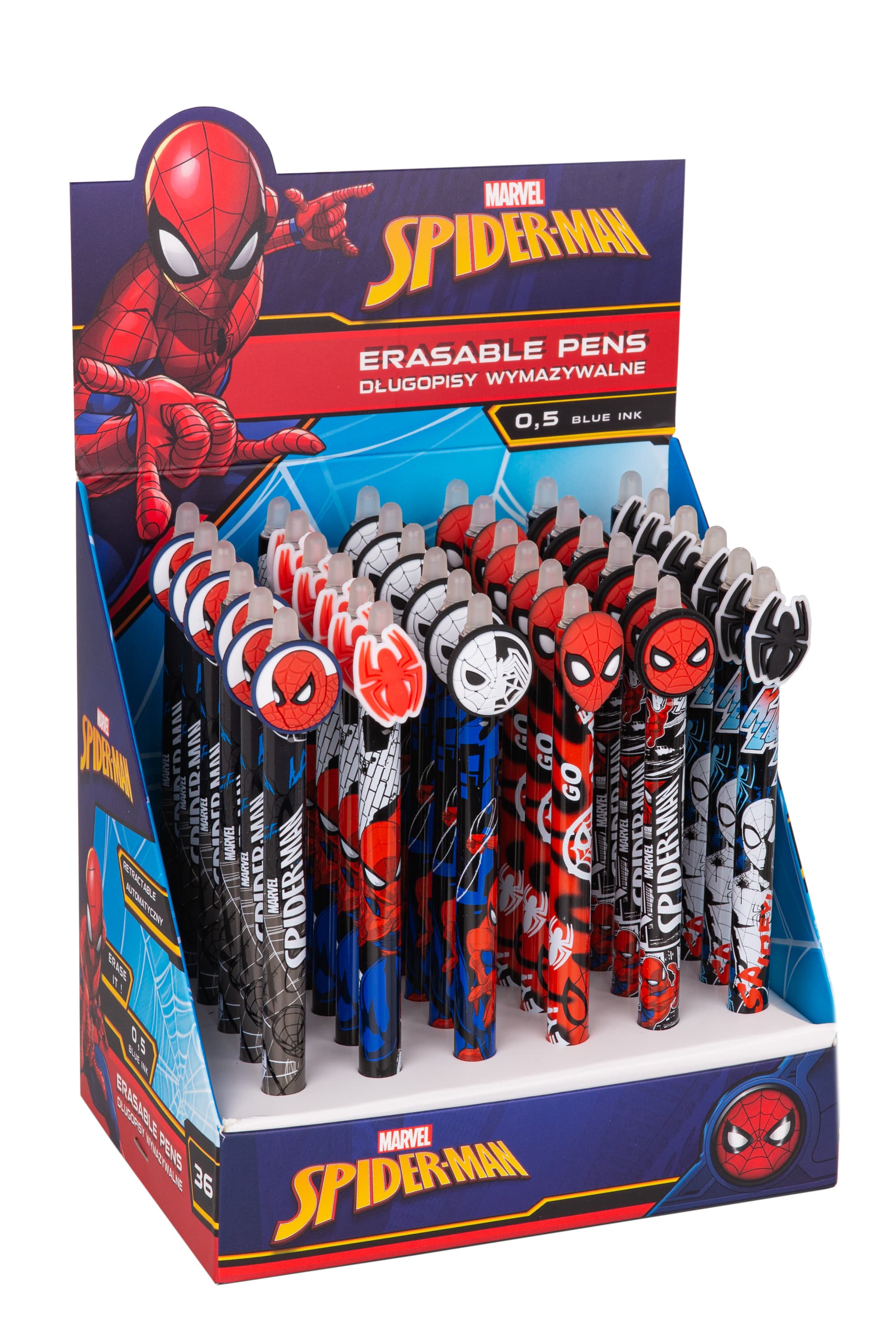 Spiderman Erasable Pen 36 Pcs
