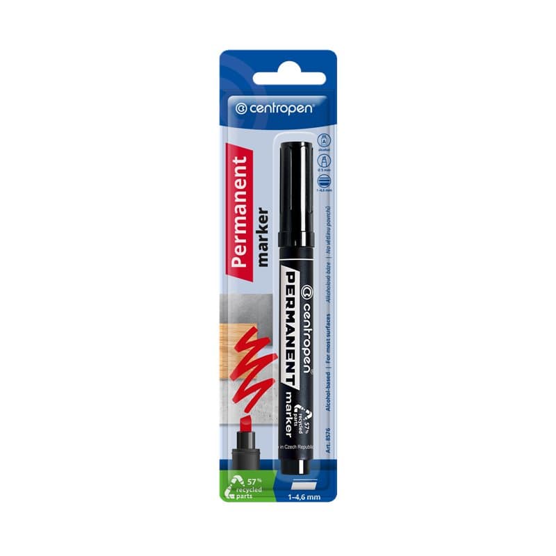 Permanent Marker Chisel Black Blister