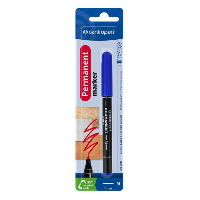 Permanent Marker Slim Blister Blue