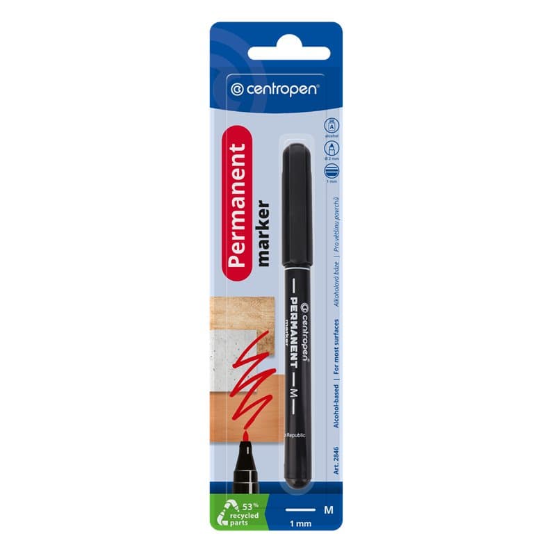 Permanent Marker Slim Blister Black