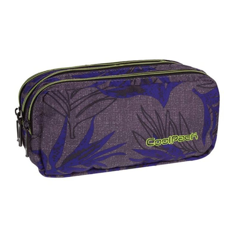 Pencil Case 3 Zip Palm Leaves