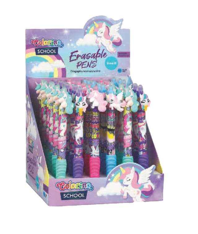 Unicorn Rainbow Erasable Pens 36 Pcs