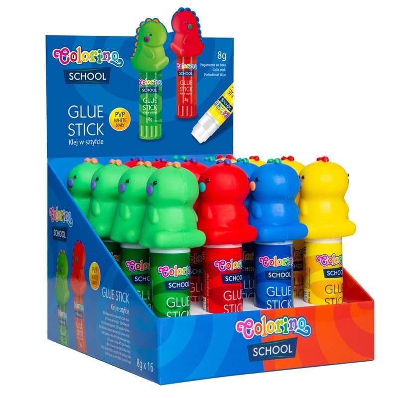 Pvp Glue Stick 8G Dinosaurs 16 Pcs