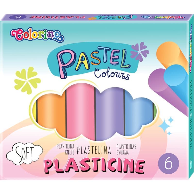Plasticine 6 Pack Pastel