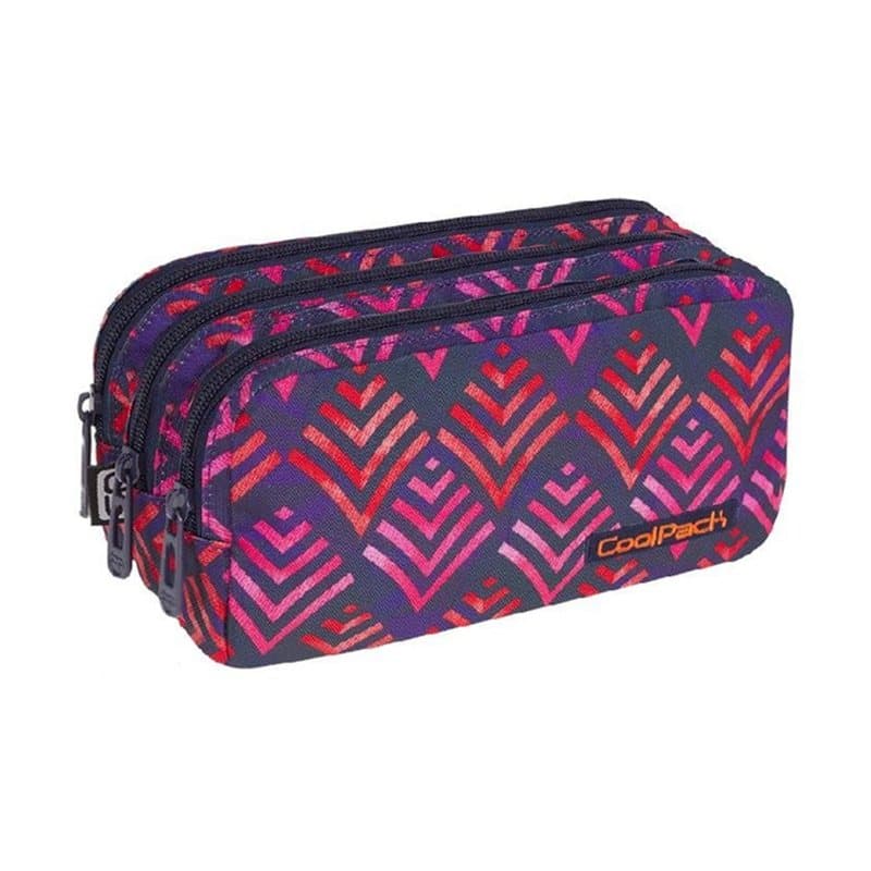 Pencil Case 3 Zip Hawaii Pink