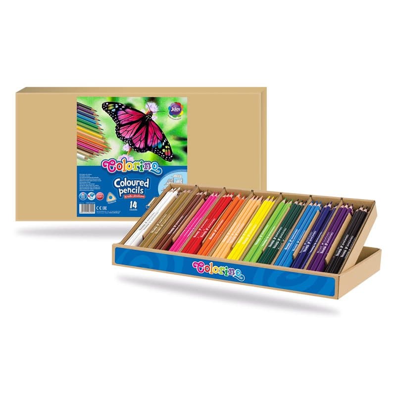 Tri Coloured Pencils 14x12 Colours Pack