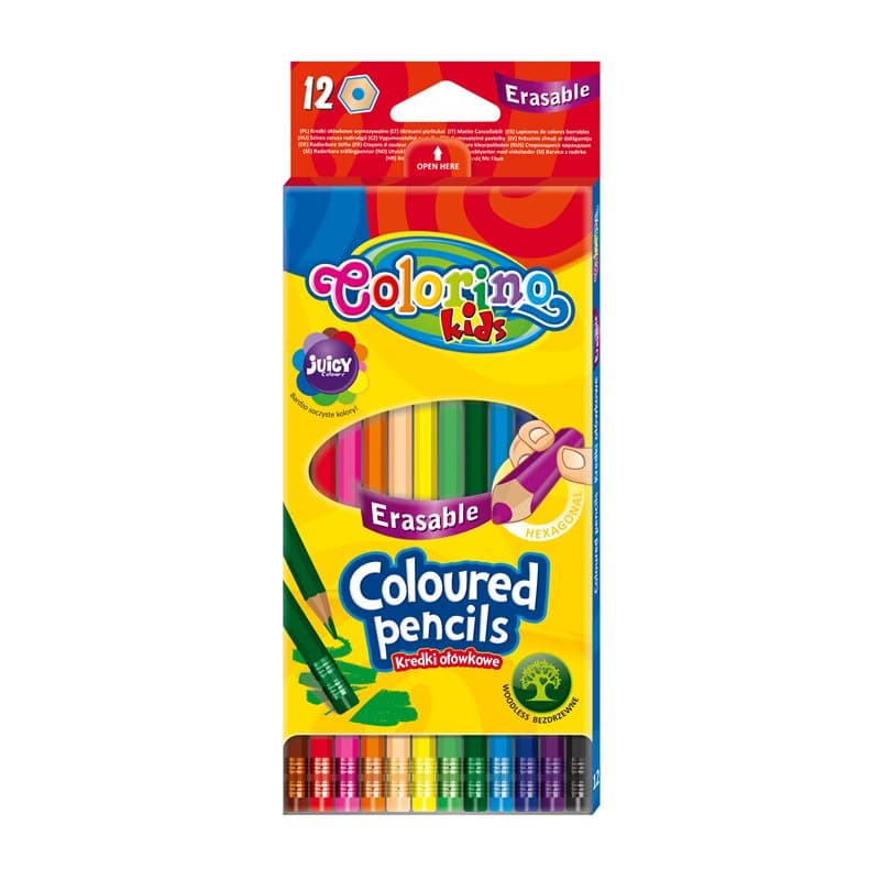 Erasable Coloured Pencils 12 Colours