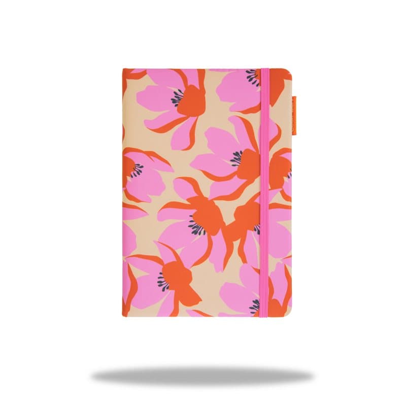 A5 Lined Notebook Flores Rosa