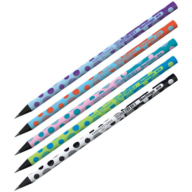HB Dots Pencil Black Wood
