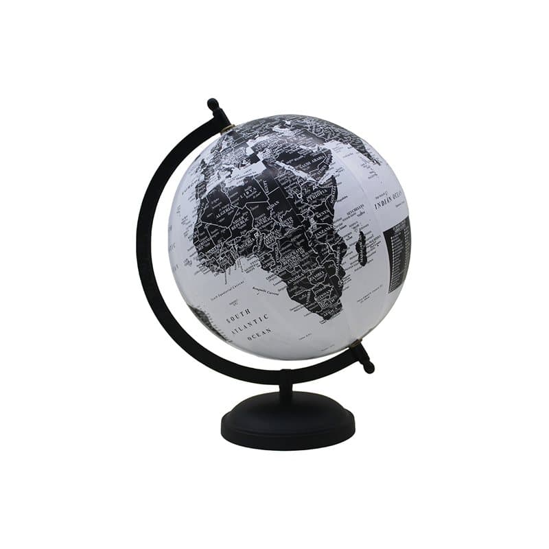 Globe 20 cm white and black