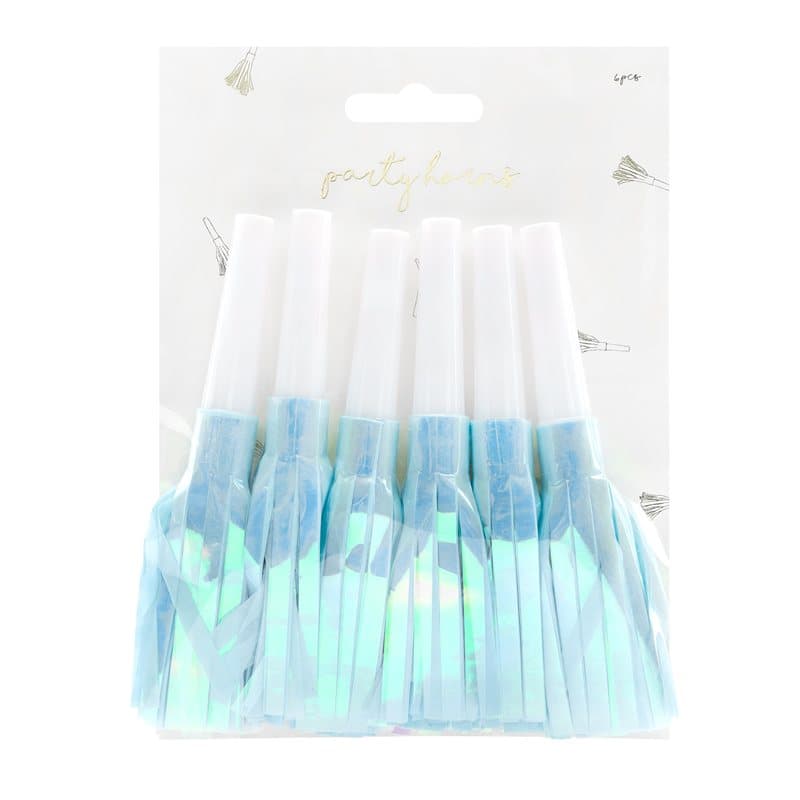 Party Blowers Blue 6pck