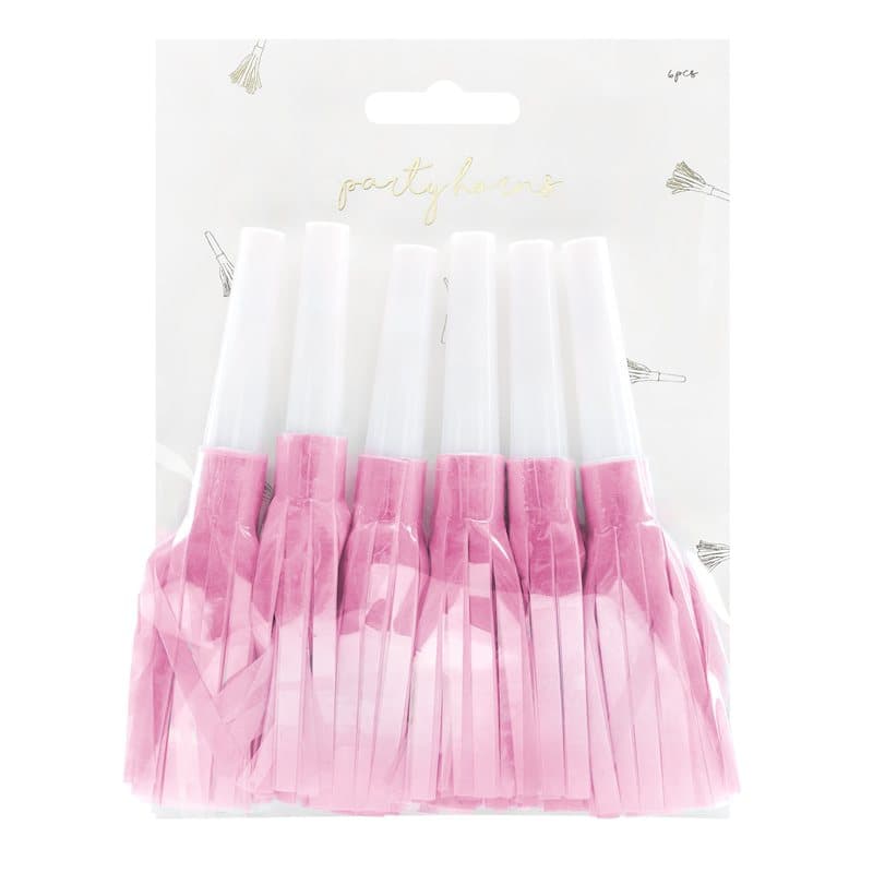 Party Blowers Pink 6pck