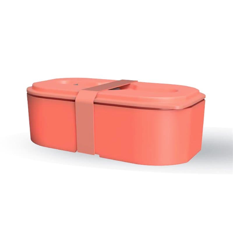 Lunch Box with elastic band red