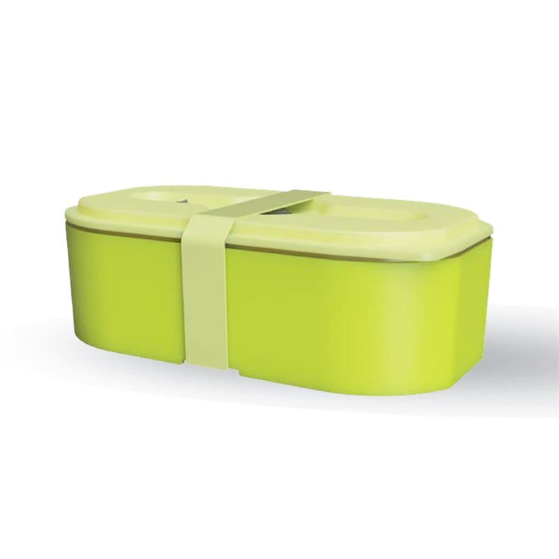 Lunch Box with elastic band green
