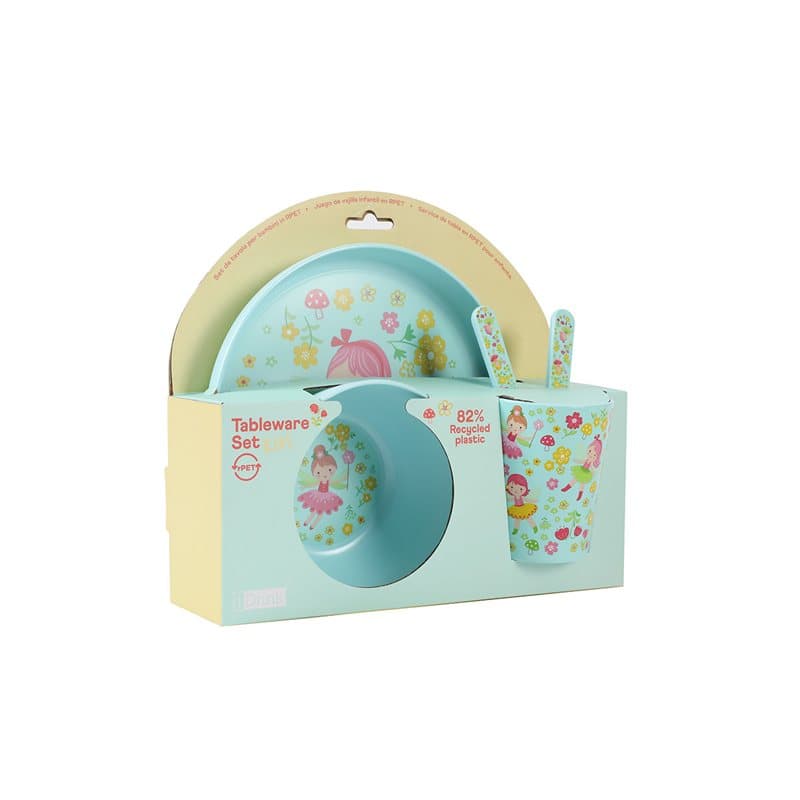 RPET Set Cup Bowl Dish Cutlery FAIRY