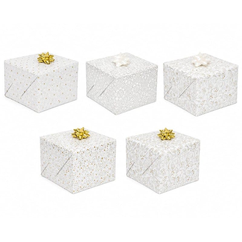White/Silver Wrap X 5 Designs (50)