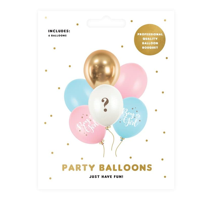 Girl or Boy Balloons 6pck