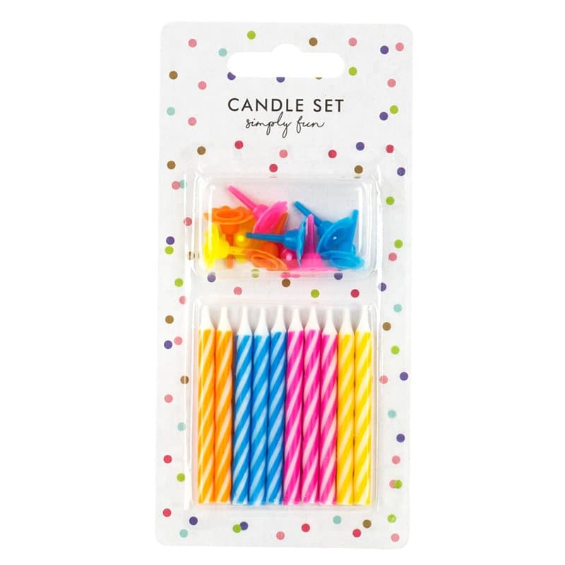 Birthday Candles Mixed 10pck