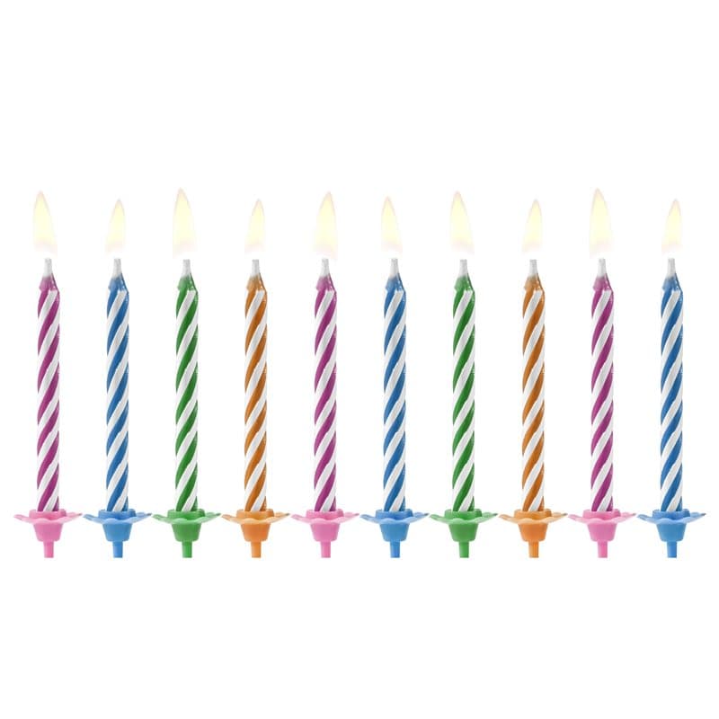 MAGIC Birthday Candles Mixed 10pck