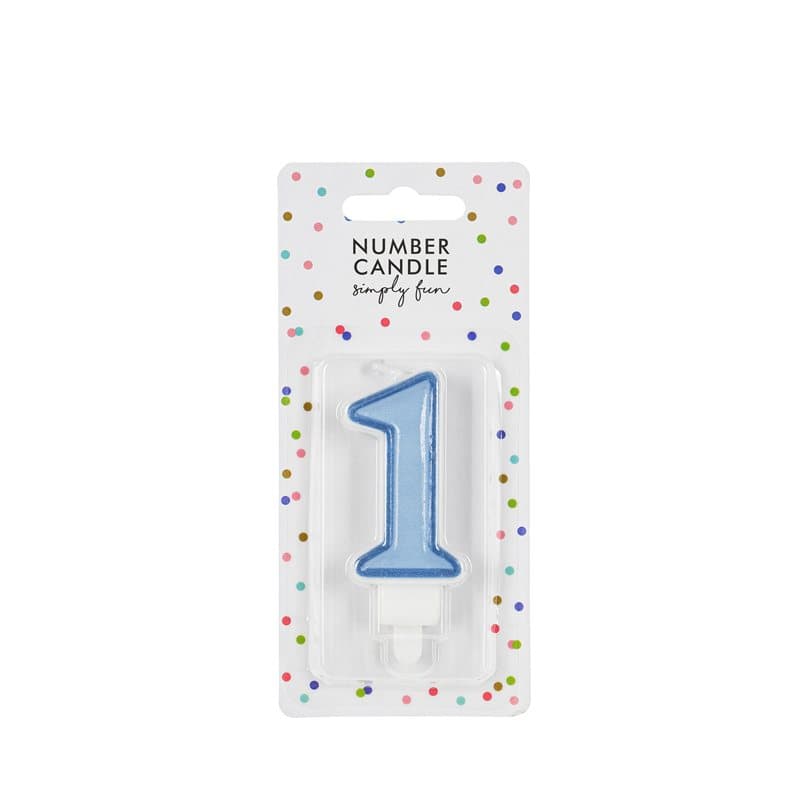 Birthday Candle Number 1 Blue