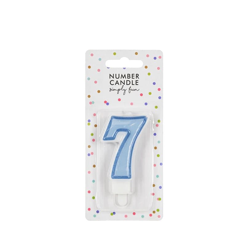 Birthday Candle Number 7 Blue