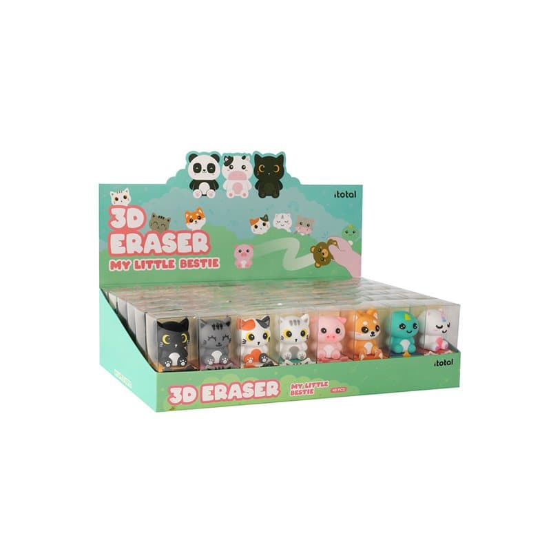 Assorted 3D Erasers - display 48 pcs