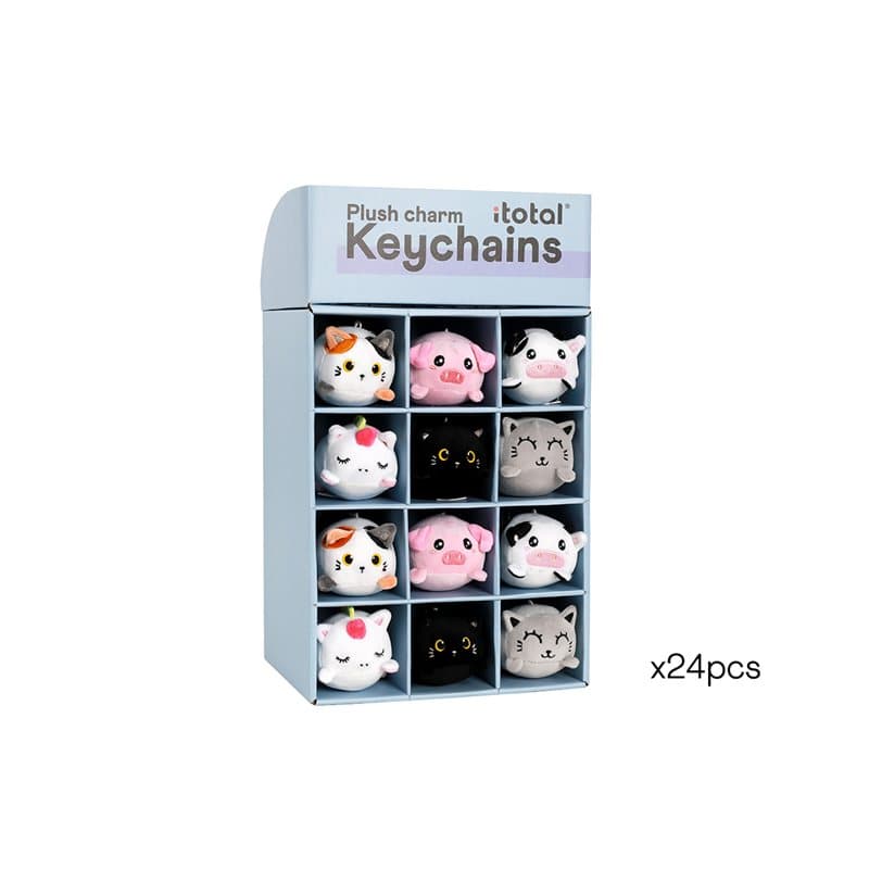 Assorted plush Keychains 24 pcs