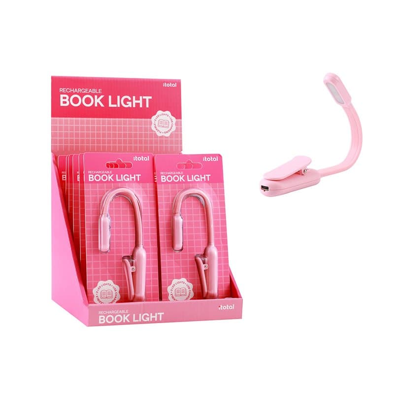 LED Reading Light pastel pink - display 12 pcs