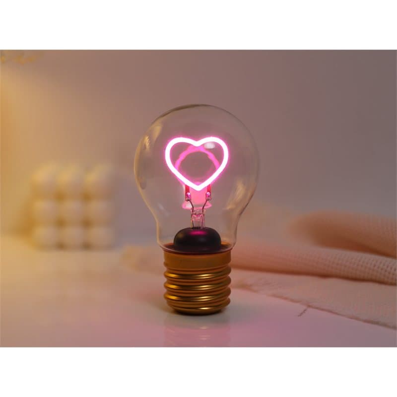 Light bulb lamp Heart